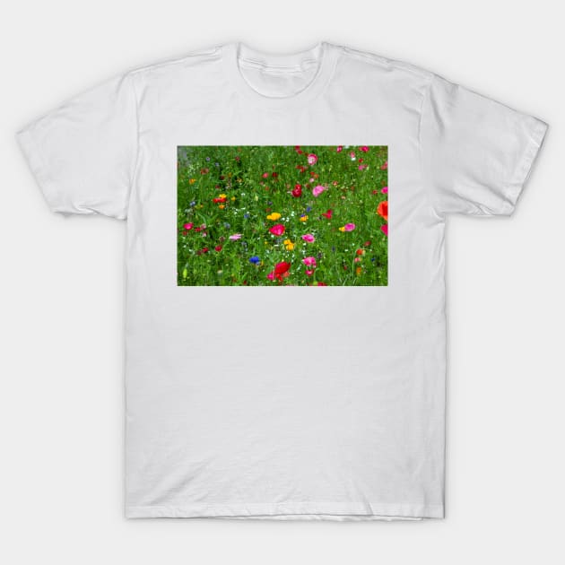 Wild flower garden T-Shirt by HazelWright